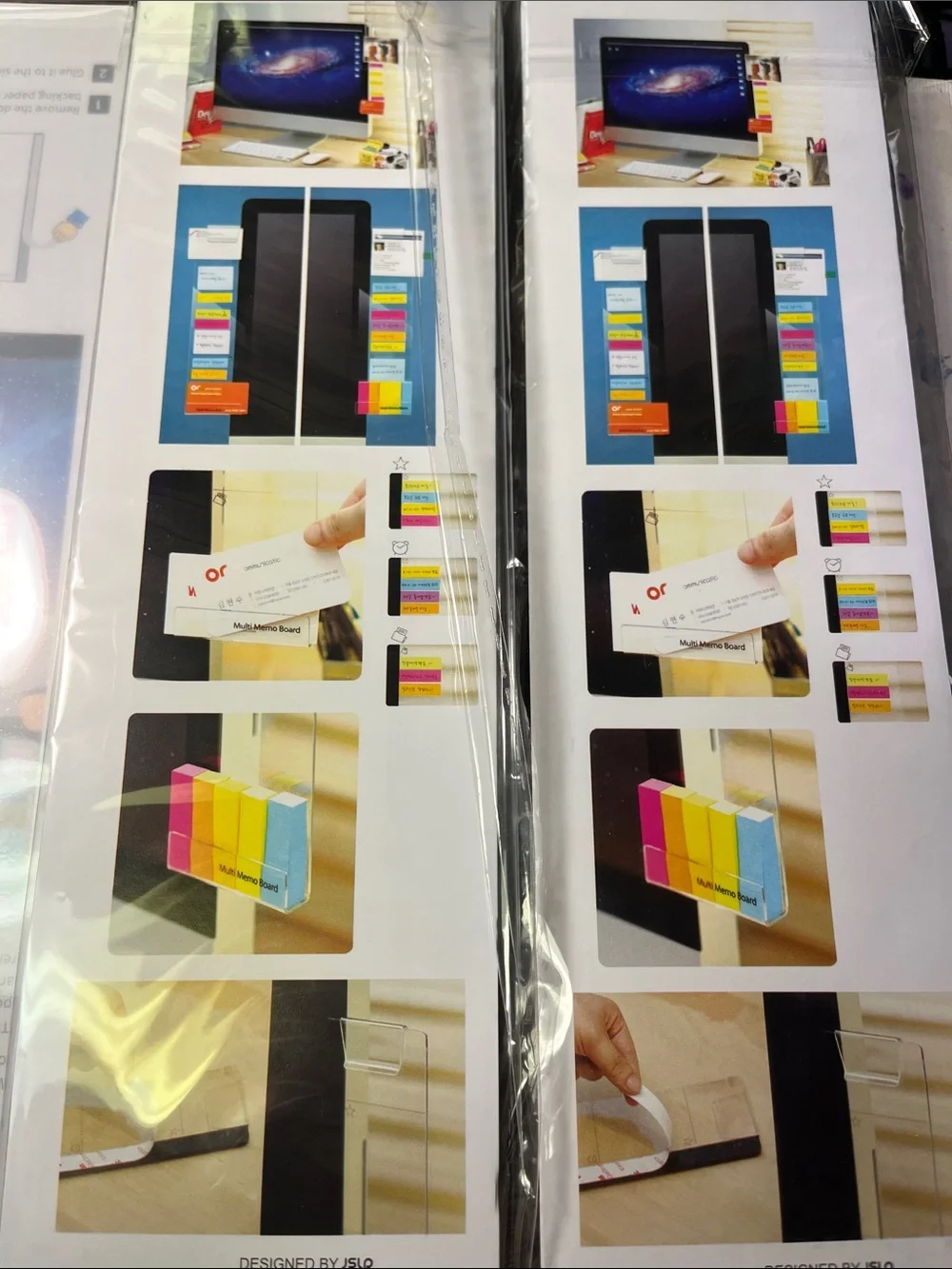 Clear Acrylic Monitor Memo Boards for Computer Office Organization 4PC